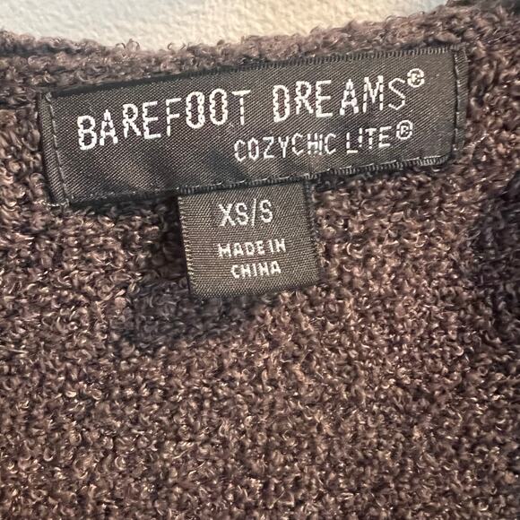 Barefoot Dreams Brown Hooded Open Front Cardigan Sweater Size XS/S - Picture 2 of 4